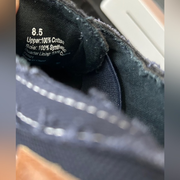 Blowfish Blue and White Slip-On Sneakers w/Rubber Toe Cap Women’s Size 8.5 EUC - Picture 7 of 7